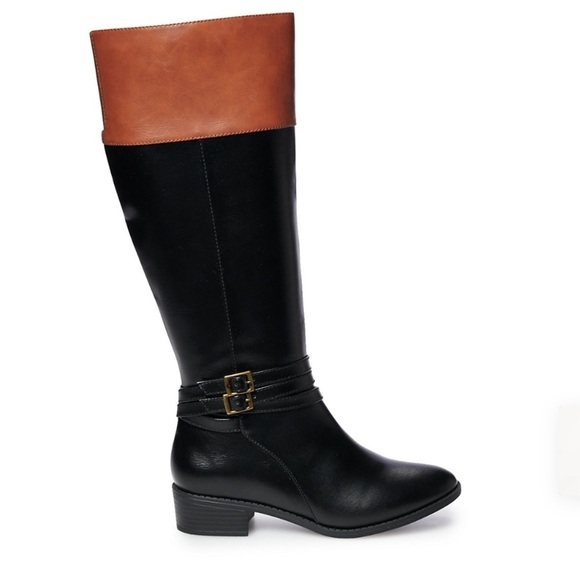 LAST ONE AVAILABLE!! - New SO Women's Knee High Riding Boots Black Brown - Picture 2 of 16